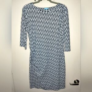 J. McLaughlin Black and White Patterned Dress